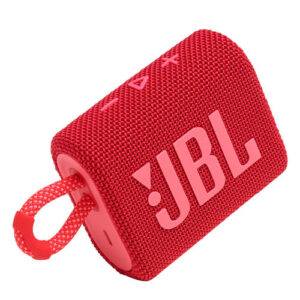 Red JBL GO3 bluetooth speaker
